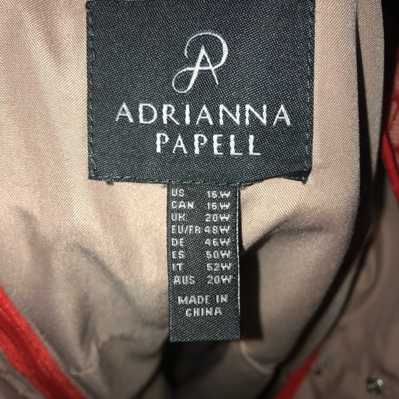 Adrianna Pappel Fit and Flare V neck EUC size 16W - Picture 5 of 7